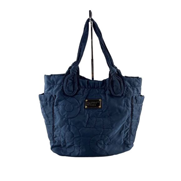 MARC by MARC JACOBS Quilted Nylon Tote Bag Shopper Purse in Navy - Picture 1 of 8